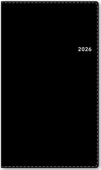 2026年1月始まりNOLTYポケットカジュアル1(ブラック)【能率手帳】1501