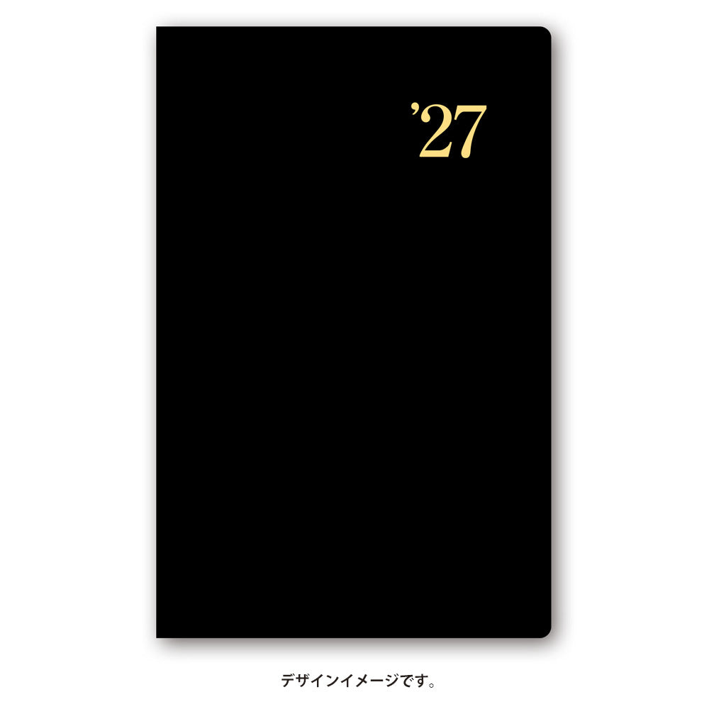 名入れ可能 2027年1月始まり NOLTY能率手帳ライツマンスリー小型版(黒)1171