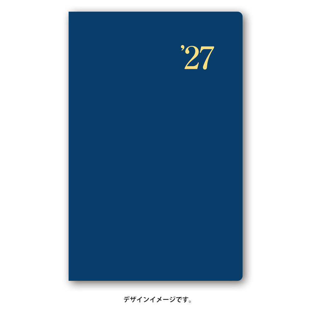 名入れ可能 2027年1月始まり NOLTY能率手帳ライツマンスリー小型版(ネイビーブルー)1172