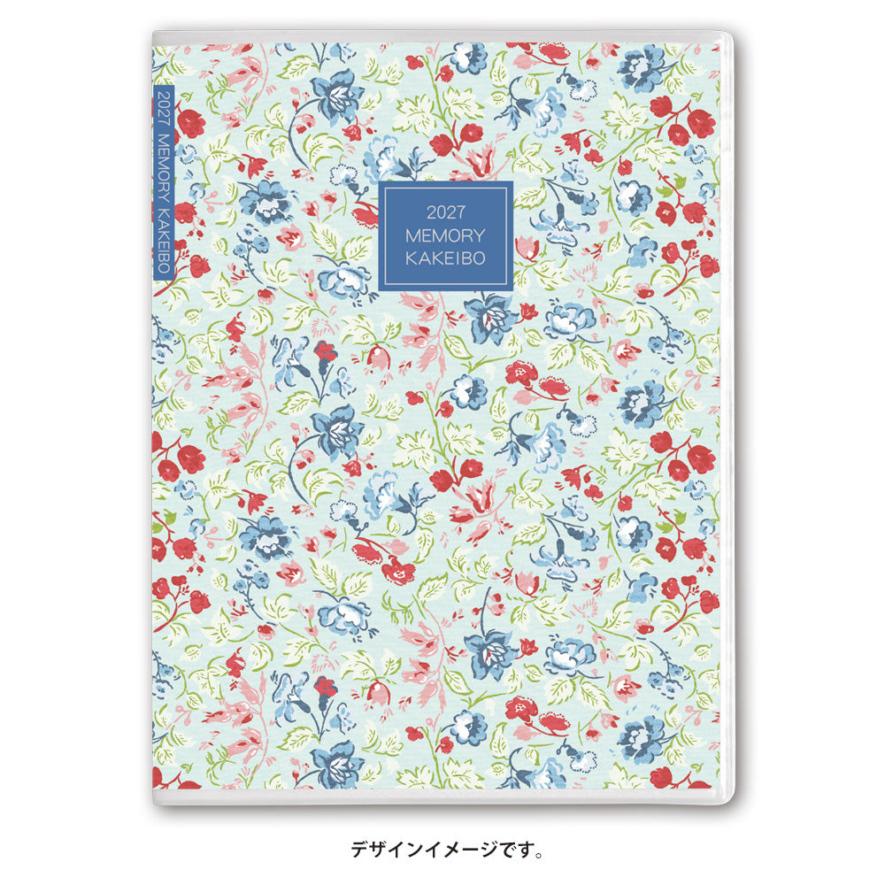 名入れ可能 2027年1月始まり ペイジェムメモリー家計簿(ローラアシュレイ)A6(ロサ サンクタ)7723