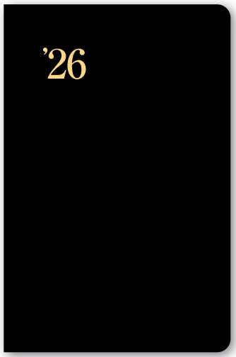 2026年1月始まりＮＯＬＴＹ能率手帳ゴールド小型（黒）【能率手帳】3111