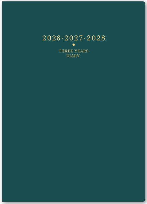 2026年1月始まりＮＯＬＴＹメモリー３年日誌（ブルーグリーン）【能率手帳】7330