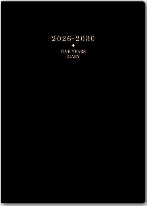 2026年1月始まりＮＯＬＴＹメモリー５年日誌（ブラック）【能率手帳】7351