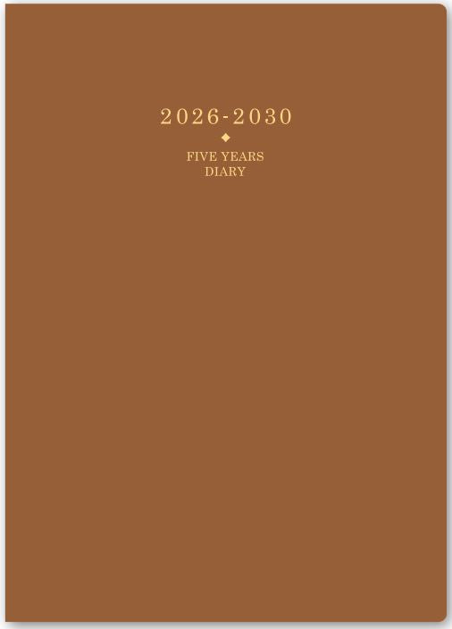 2026年1月始まりＮＯＬＴＹメモリー５年日誌（キャメル）【能率手帳】7352