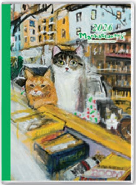 2026年1月始まりペイジェムマンハッタナーズＡ６日曜（グラマシーの猫販売員）【能率手帳】2461
