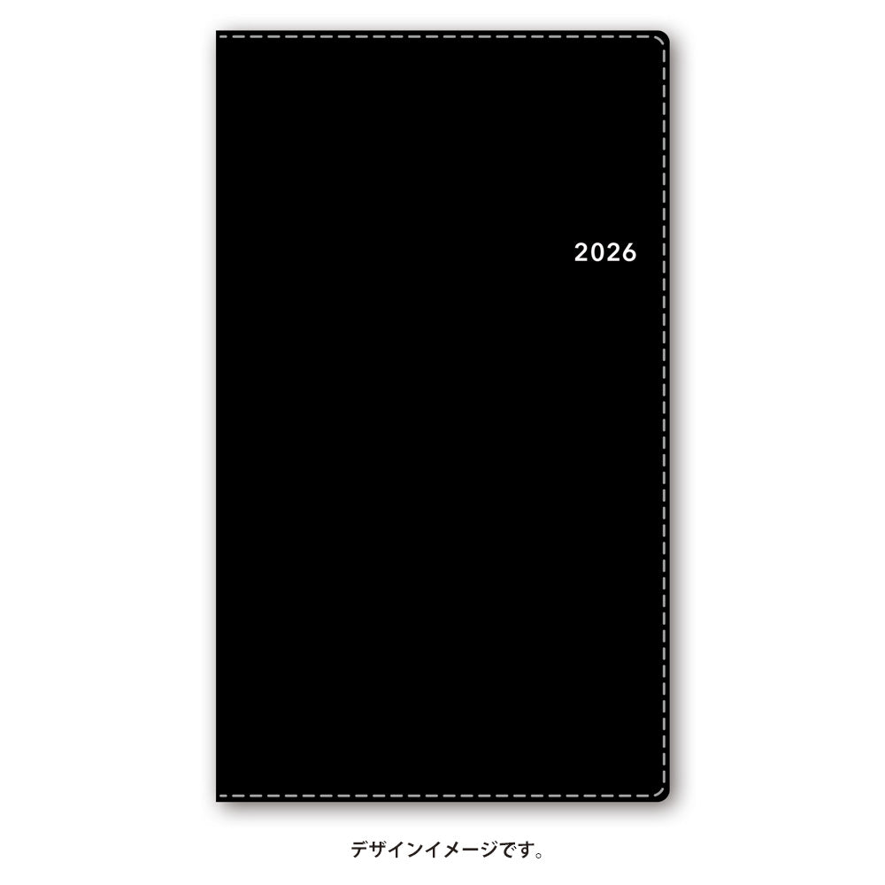 【名入れ可能手帳】2026年4月始まり ＮＯＬＴＹポケットカジュアル１（ブラック）9054 能率手帳 高級 刻印 名前入れ ビジネス