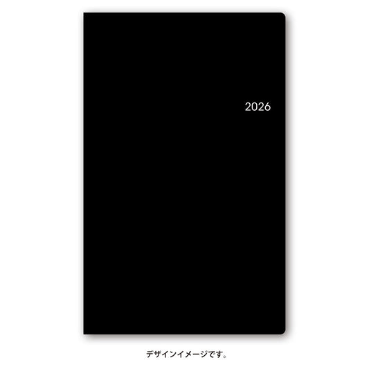 【名入れ可能手帳】2026年4月始まり ＮＯＬＴＹポケットカジュアル４（ブラック）9056 能率手帳 高級 刻印 名前入れ ビジネス