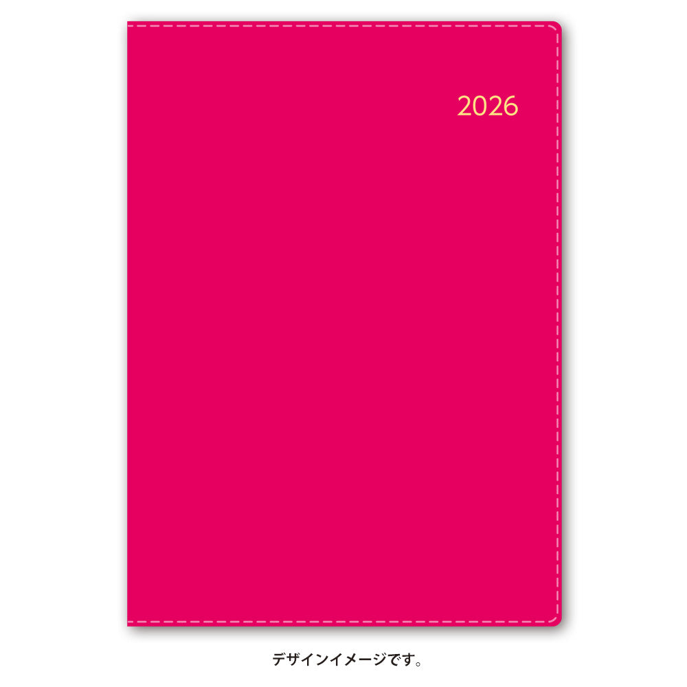 【名入れ可能手帳】2026年4月始まり ＮＯＬＴＹビジネスベーシックダイアリー（ピンク）9202 能率手帳 高級 刻印 名前入れ ビジネス