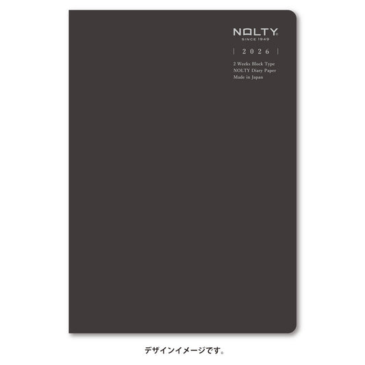 【名入れ可能手帳】2026年4月始まり ＮＯＬＴＹティオＡ５ブロック２Ｗ（ブラック）9306 能率手帳 高級 刻印 名前入れ ビジネス