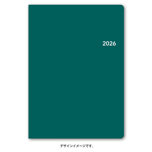 【名入れ可能手帳】2026年4月始まり ＮＯＬＴＹトリムＡ５－３（グリーン）9615 能率手帳 高級 刻印 名前入れ ビジネス