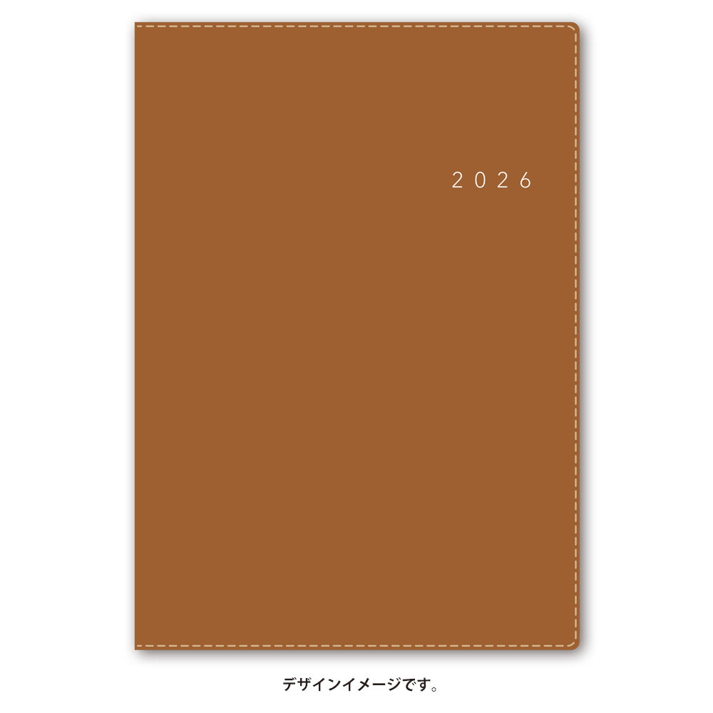 【名入れ可能手帳】2026年4月始まり ＮＯＬＴＹアクセスＡ５マンスリー月曜始まり（キャメル）9692 能率手帳 高級 刻印 名前入れ ビジネス