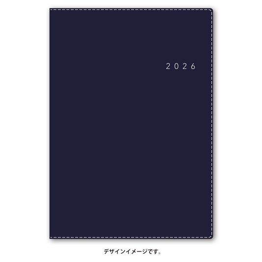 【名入れ可能手帳】2026年4月始まり ＮＯＬＴＹアクセスＡ５マンスリー日曜始まり（ネイビー）9693 能率手帳 高級 刻印 名前入れ ビジネス