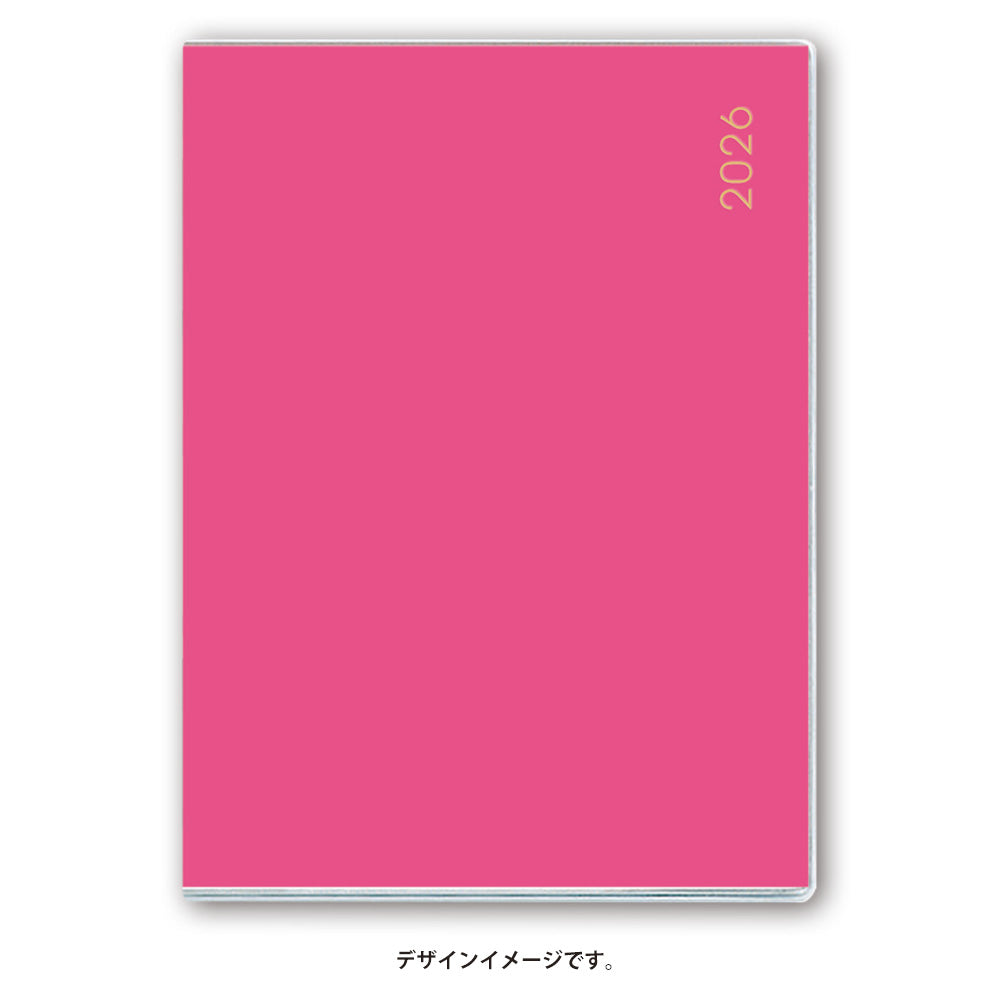 2026年4月始まり ペイジェムマンスリーＰｅｔｉｔ－ｉアイダにメモ日曜（ピンク）9815 能率手帳