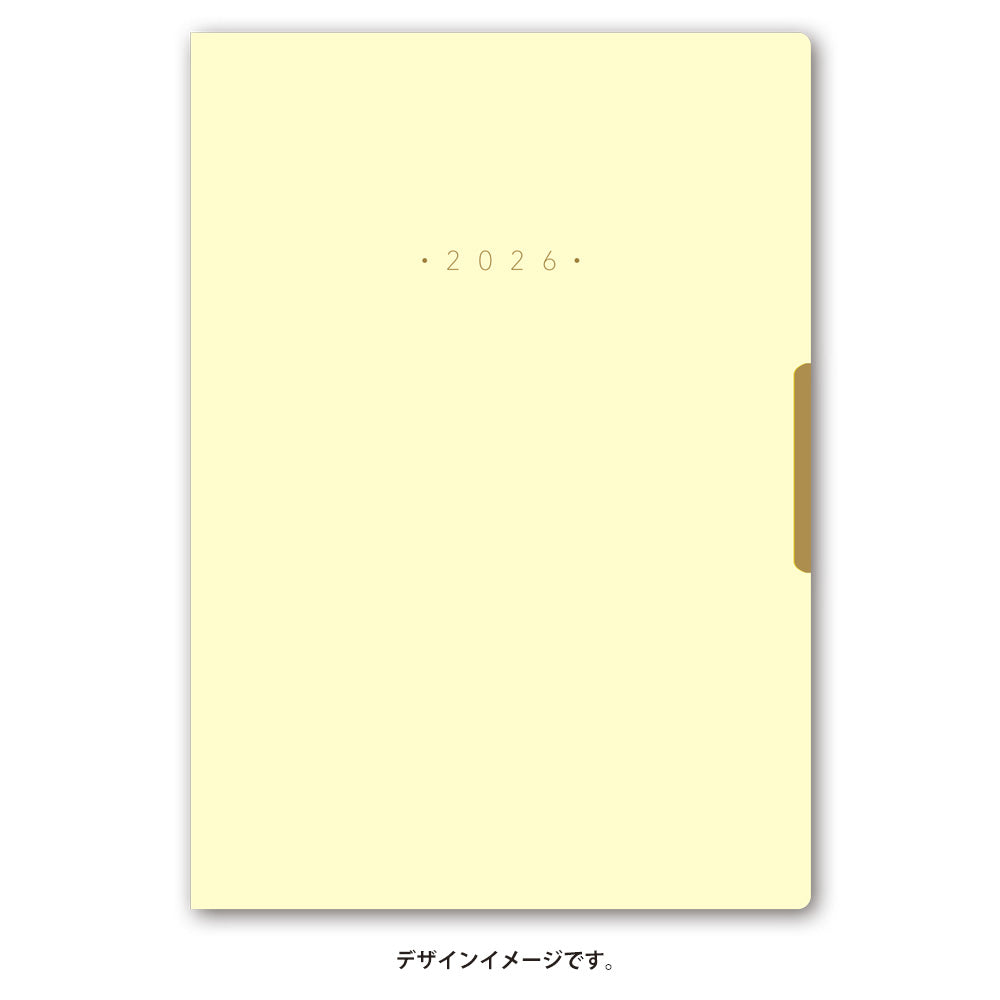 【名入れ可能手帳】2026年4月始まり ＮＯＬＴＹエクリＰｌｕｓＢ６－６（パウダーイエロー）9856 能率手帳 高級 刻印 名前入れ ビジネス