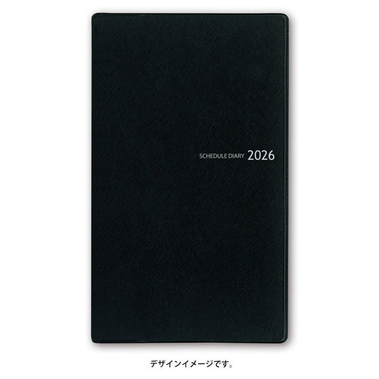 【名入れ可能手帳】2026年4月始まり ＮＯＬＴＹマンスリースリム日曜（ブラック）9942 能率手帳 高級 刻印 名前入れ ビジネス