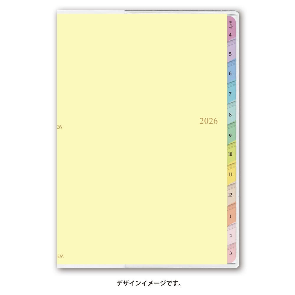 2026年4月始まり ペイジェムウィークリーＢ６－ｉメモ月曜（イエロー）9990 能率手帳
