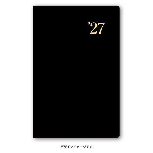名入れ可能 2027年1月始まり ＮＯＬＴＹ能率手帳ライツ１小型版（黒）1131