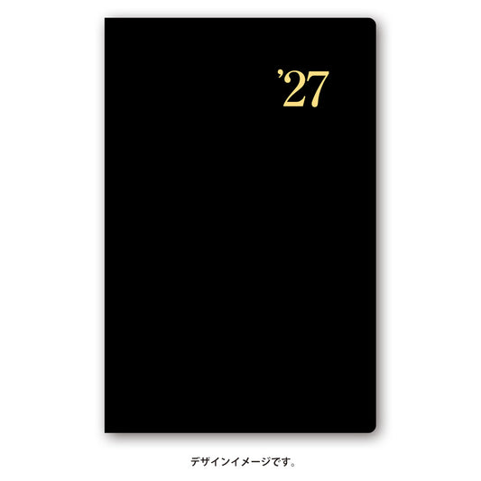名入れ可能 2027年1月始まり ＮＯＬＴＹ能率手帳ライツ２小型版（黒）1141