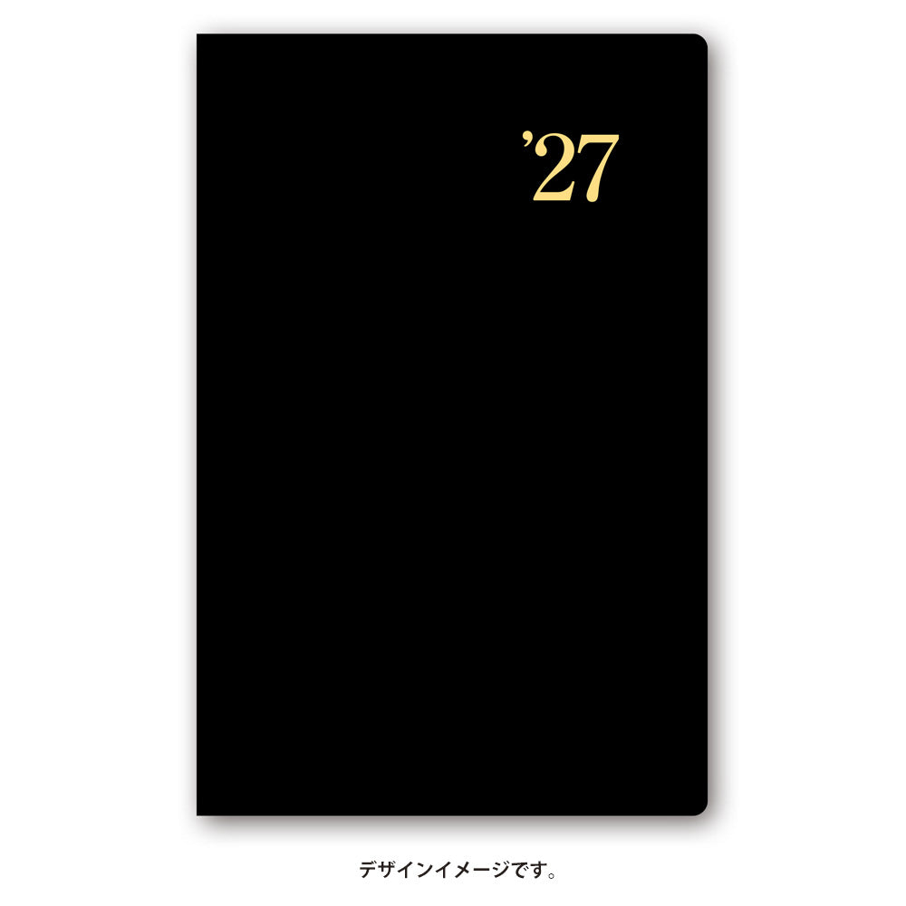 名入れ可能 2027年1月始まり ＮＯＬＴＹ能率手帳ライツ３小型版（黒）1151