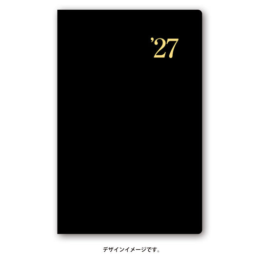 名入れ可能 2027年1月始まり ＮＯＬＴＹ能率手帳ライツマンスリー小型版（黒）1171