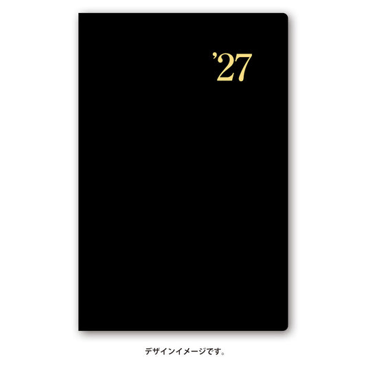 名入れ可能 2027年1月始まり ＮＯＬＴＹ能率手帳ライツ２（黒）1241