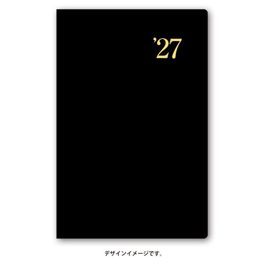 名入れ可能 2027年1月始まり ＮＯＬＴＹ能率手帳ライツ３（黒）1251
