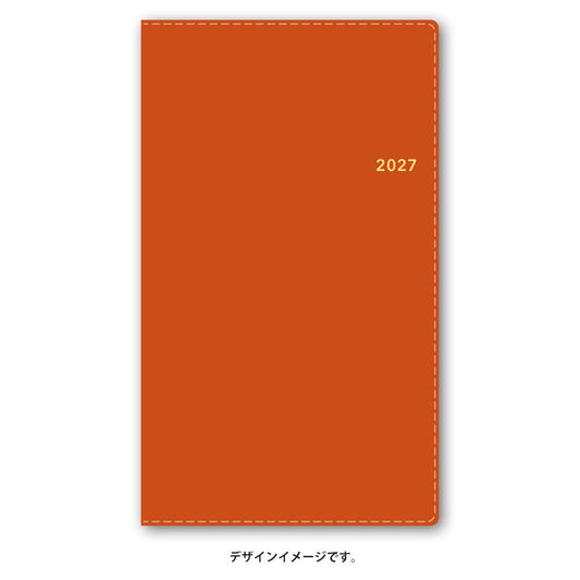 名入れ可能 2027年1月始まり ＮＯＬＴＹポケットカジュアル１（オレンジ）1505