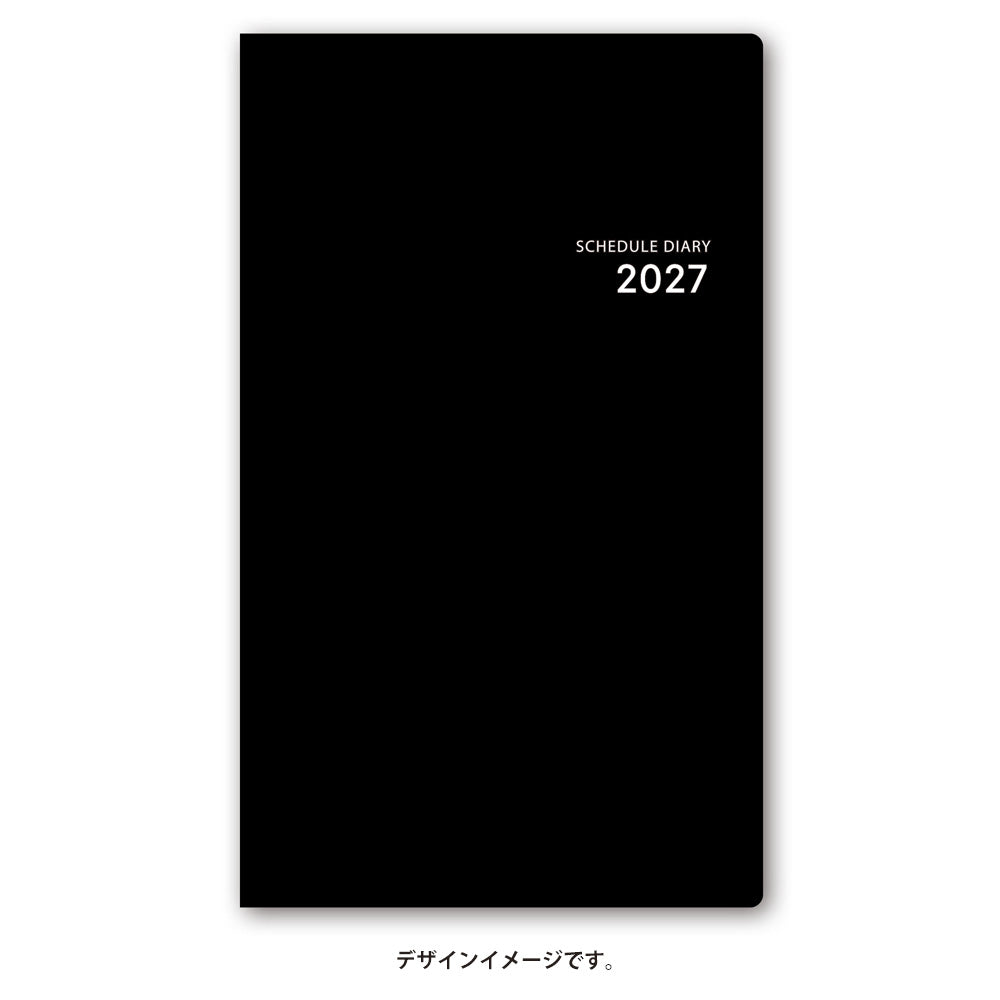 名入れ可能 2027年1月始まり ＮＯＬＴＹマンスリースリム－ｉアイダにメモ日曜（ブラック）1640