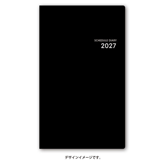 名入れ可能 2027年1月始まり ＮＯＬＴＹマンスリースリム－ｉアイダにメモ日曜（ブラック）1640