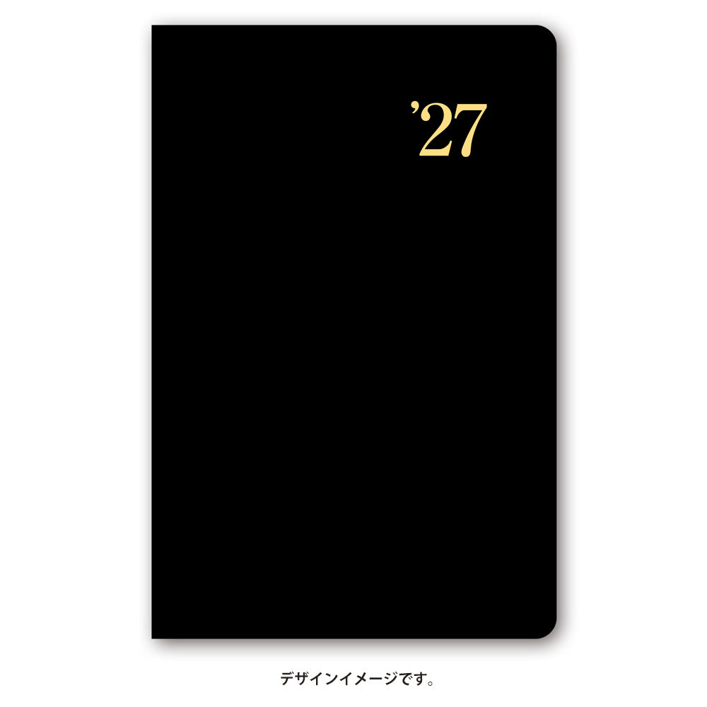 名入れ可能 2027年1月始まり ＮＯＬＴＹ能率手帳１（黒）1211