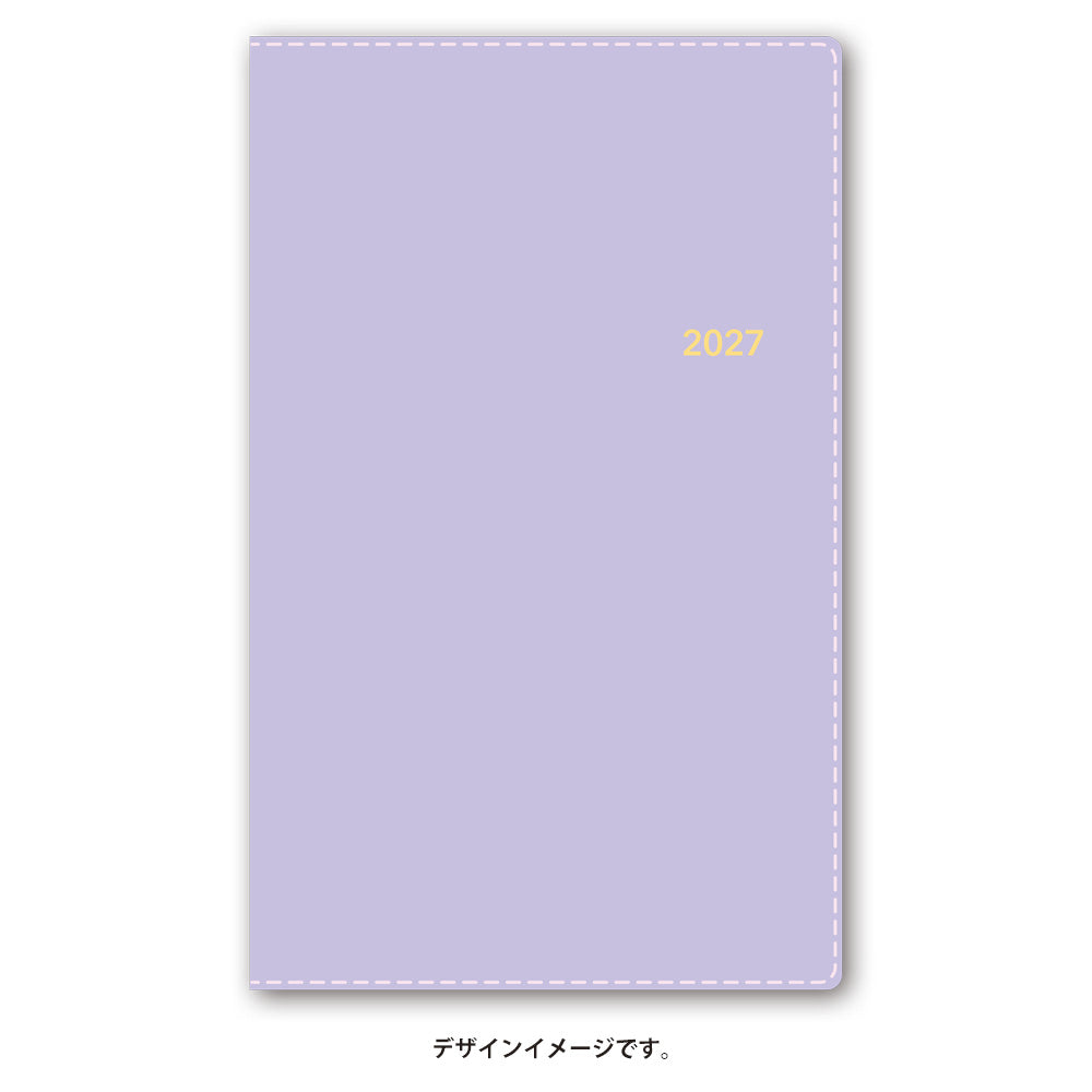 名入れ可能 2027年1月始まり ＮＯＬＴＹバディ２日曜始まり（ラベンダー）1831