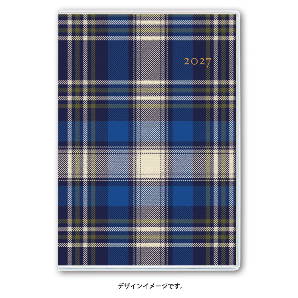 名入れ可能 2027年1月始まり ＮＯＬＴＹマンスリーＢ６－ｉ日曜（タータンブルー）2639