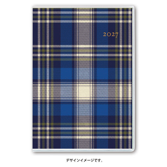 名入れ可能 2027年1月始まり ＮＯＬＴＹマンスリーＢ６－ｉ日曜（タータンブルー）2639