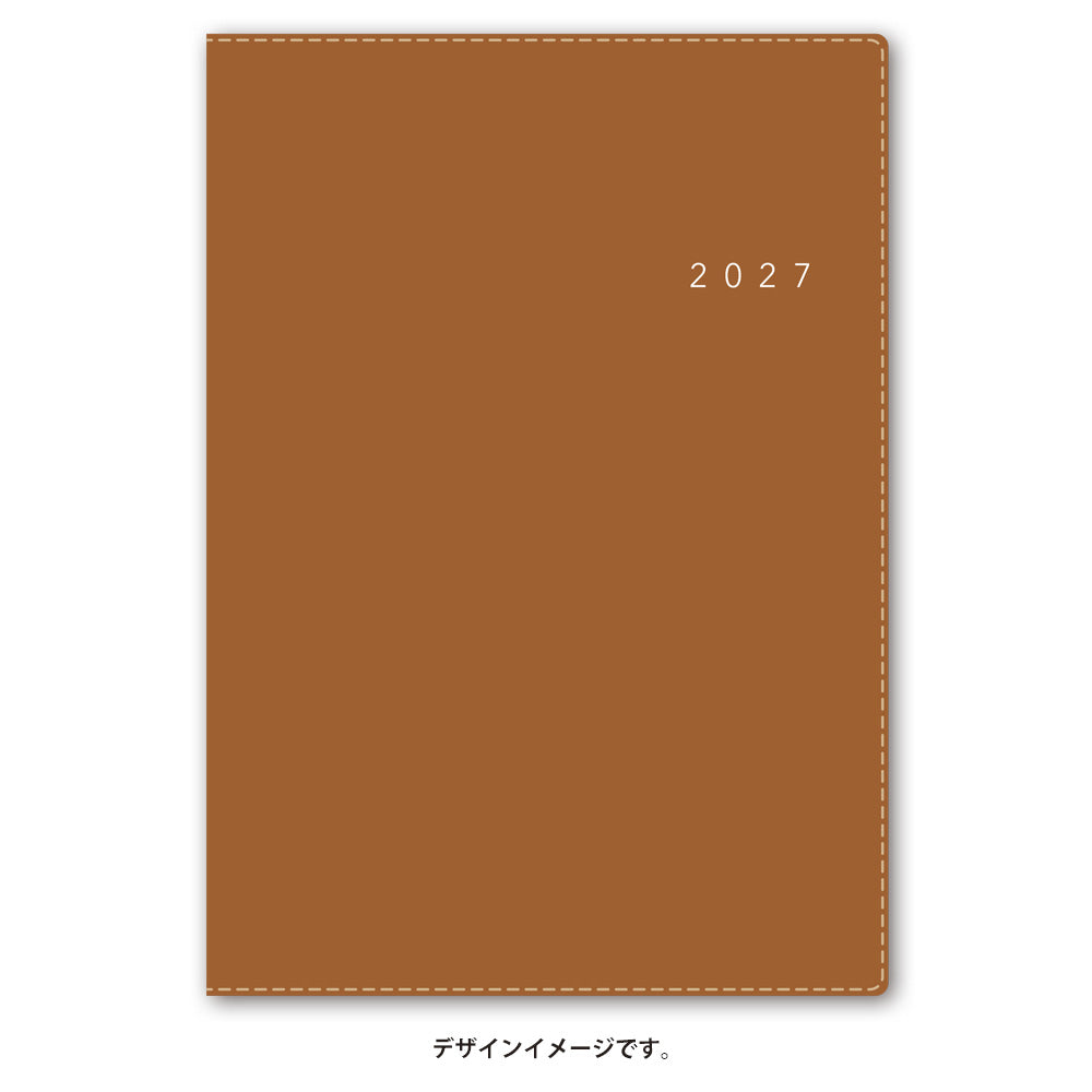 名入れ可能 2027年1月始まり ＮＯＬＴＹアクセスＡ５マンスリー月曜始まり（キャメル）6474