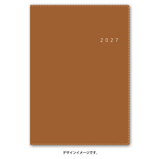 名入れ可能 2027年1月始まり ＮＯＬＴＹアクセスＡ５マンスリー月曜始まり（キャメル）6474