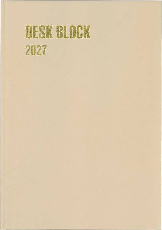 2027年1月始まりデスクブロック・Ａ４・１８ヵ月(ベージュ) 博文館169(4516601061839)