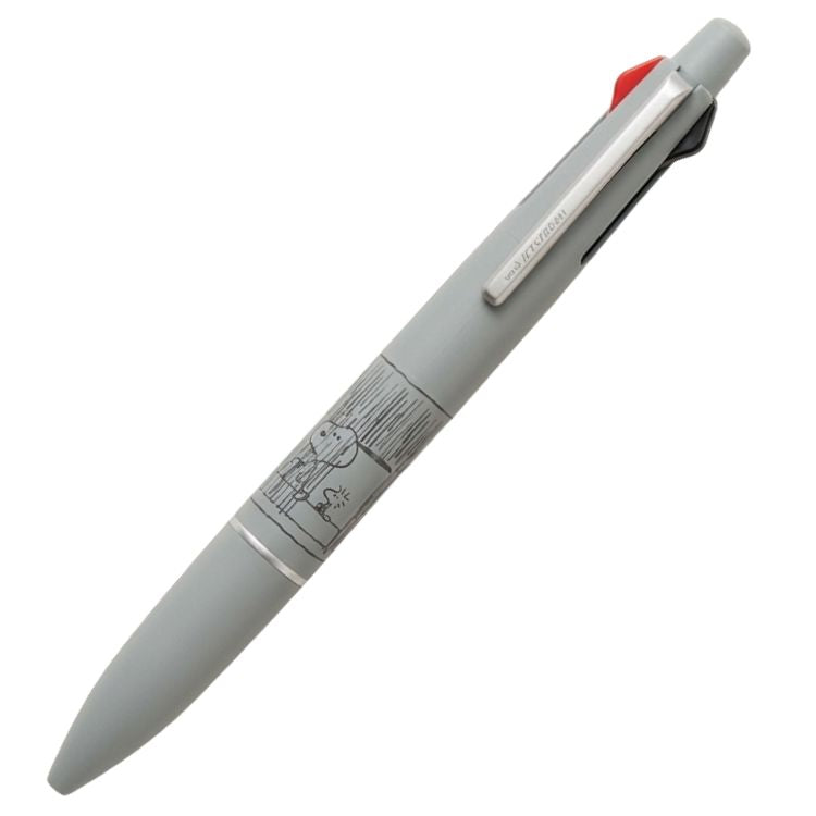 名入れ無料 ジェットストリーム ライト スヌーピー ミストブルー  4＆1 多機能ペン 0.5mm 0.5 三菱鉛筆 限定 ライトタッチインク ギフト ラッピング プレゼント 卒業 入学 就職 お祝い 記念品